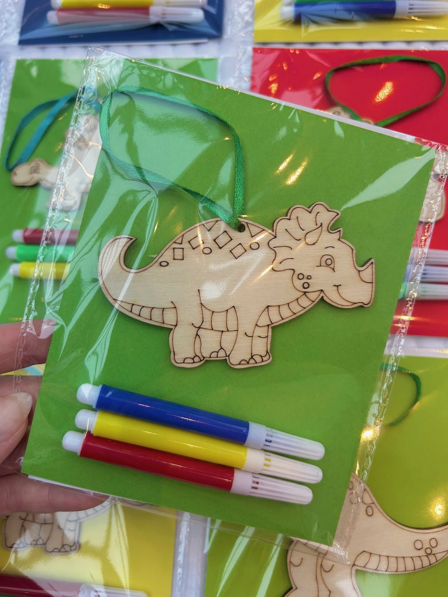 Dinosaur wooden party bag favours x 10 packs