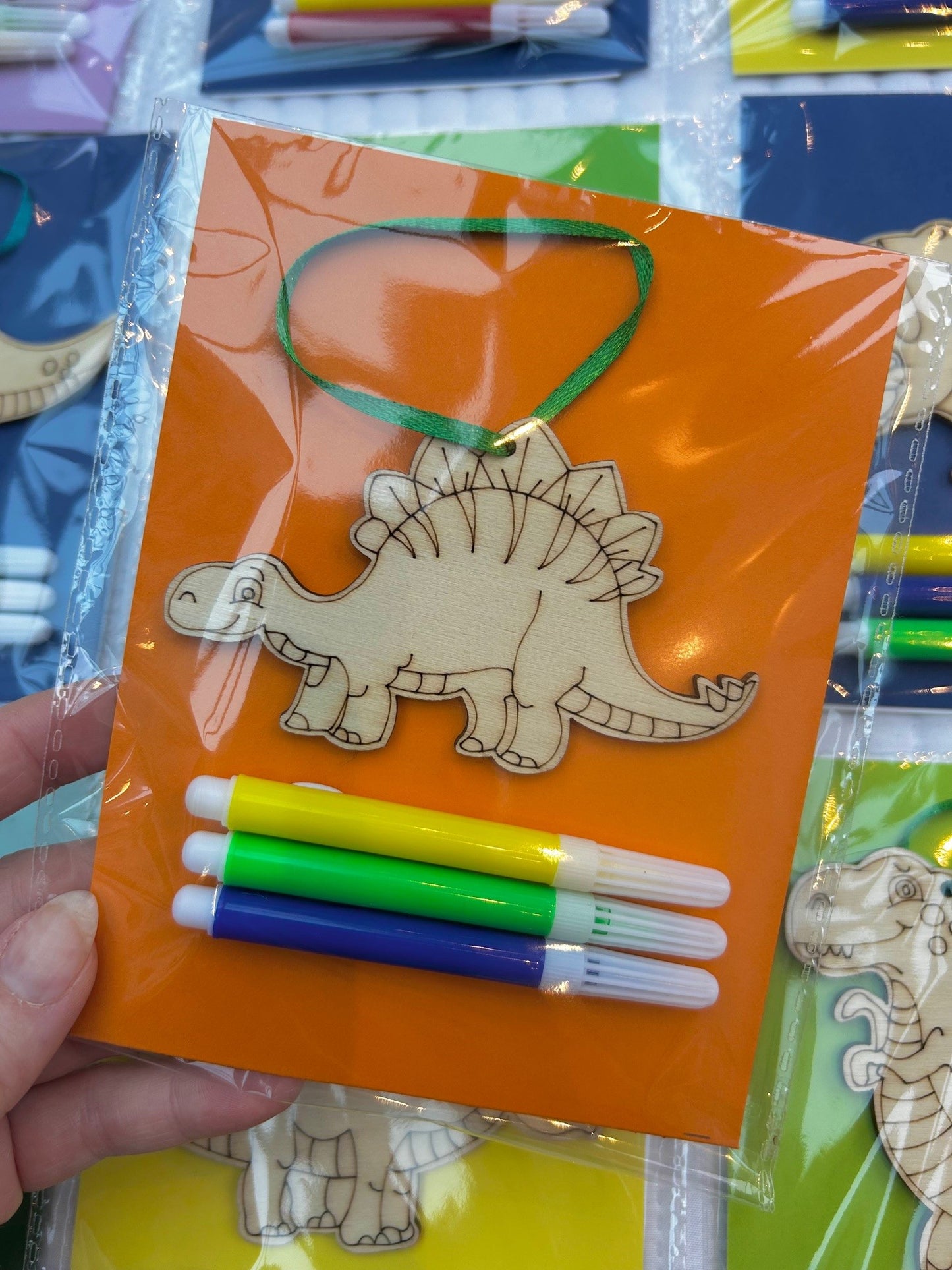 Dinosaur wooden party bag favours x 10 packs