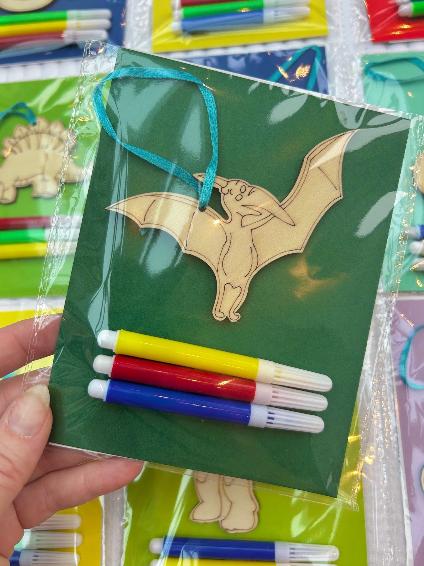 Dinosaur wooden party bag favours x 10 packs