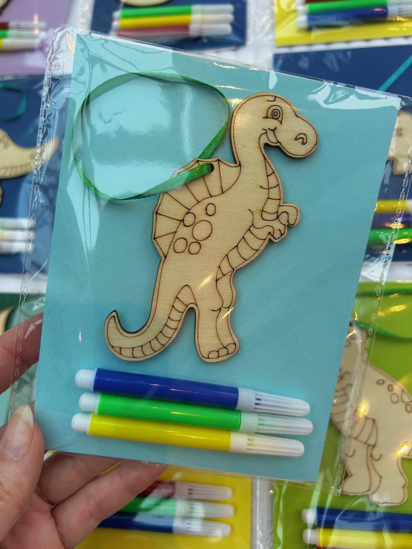 Dinosaur wooden party bag favours x 10 packs